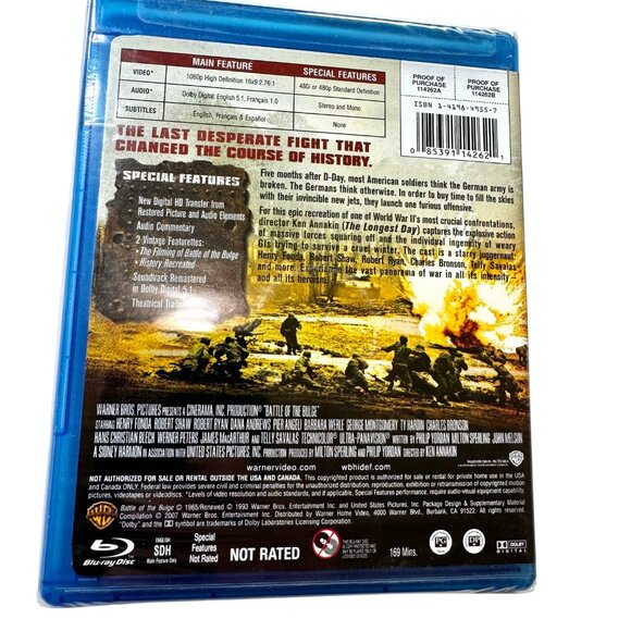 Battle of the Bulge Blu-ray Disc NEW SEALED - Picture 2 of 6